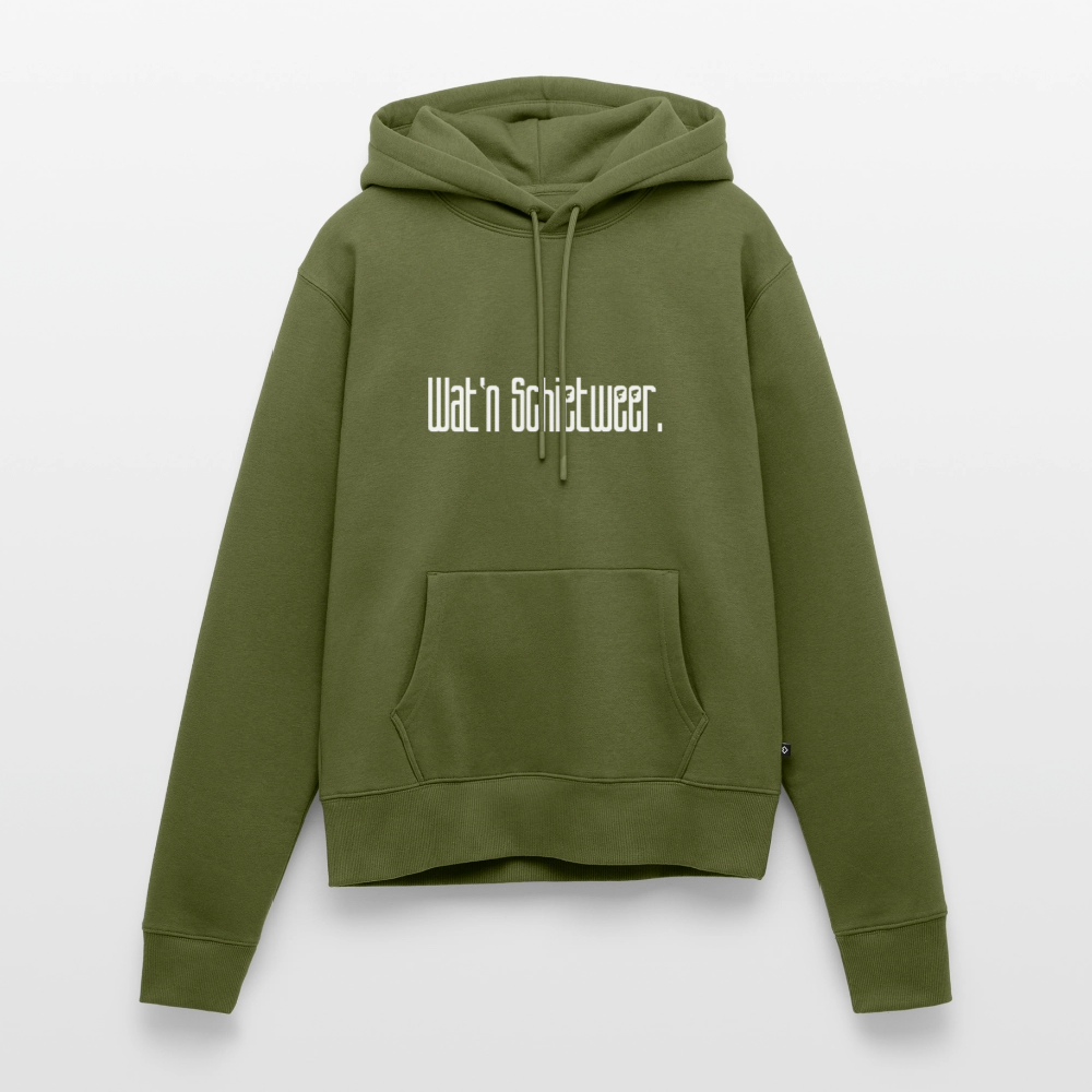 Damen Premium Hoodie - wat'n Schietweer (weiss) - Khaki