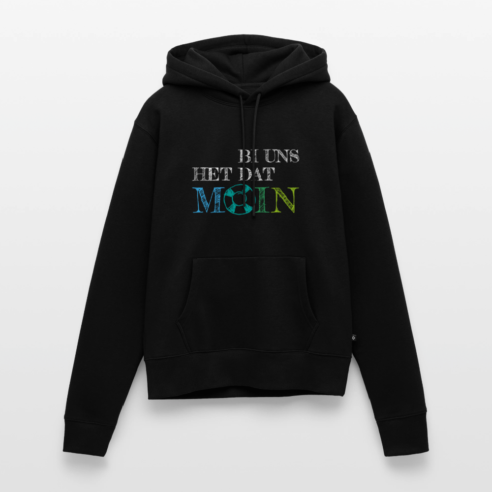 Damen Premium Hoodie - Bi uns het dat Moin (weiss) - Schwarz