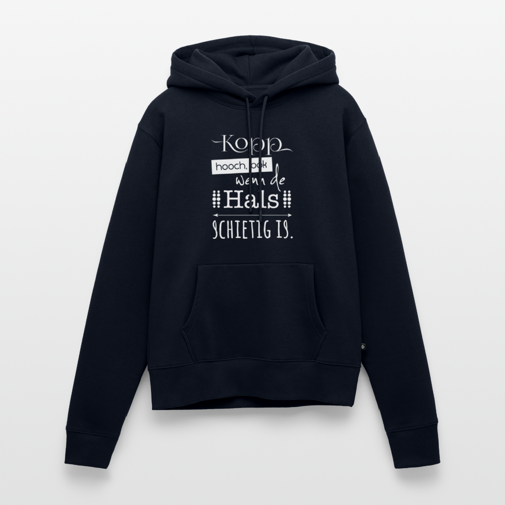 Damen Premium Hoodie - Kopp hooch (weiss) - Navy