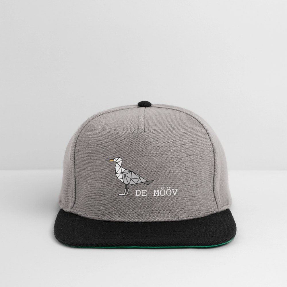 Snapback Cap - de Mööv (weiss) - Graphit/Schwarz