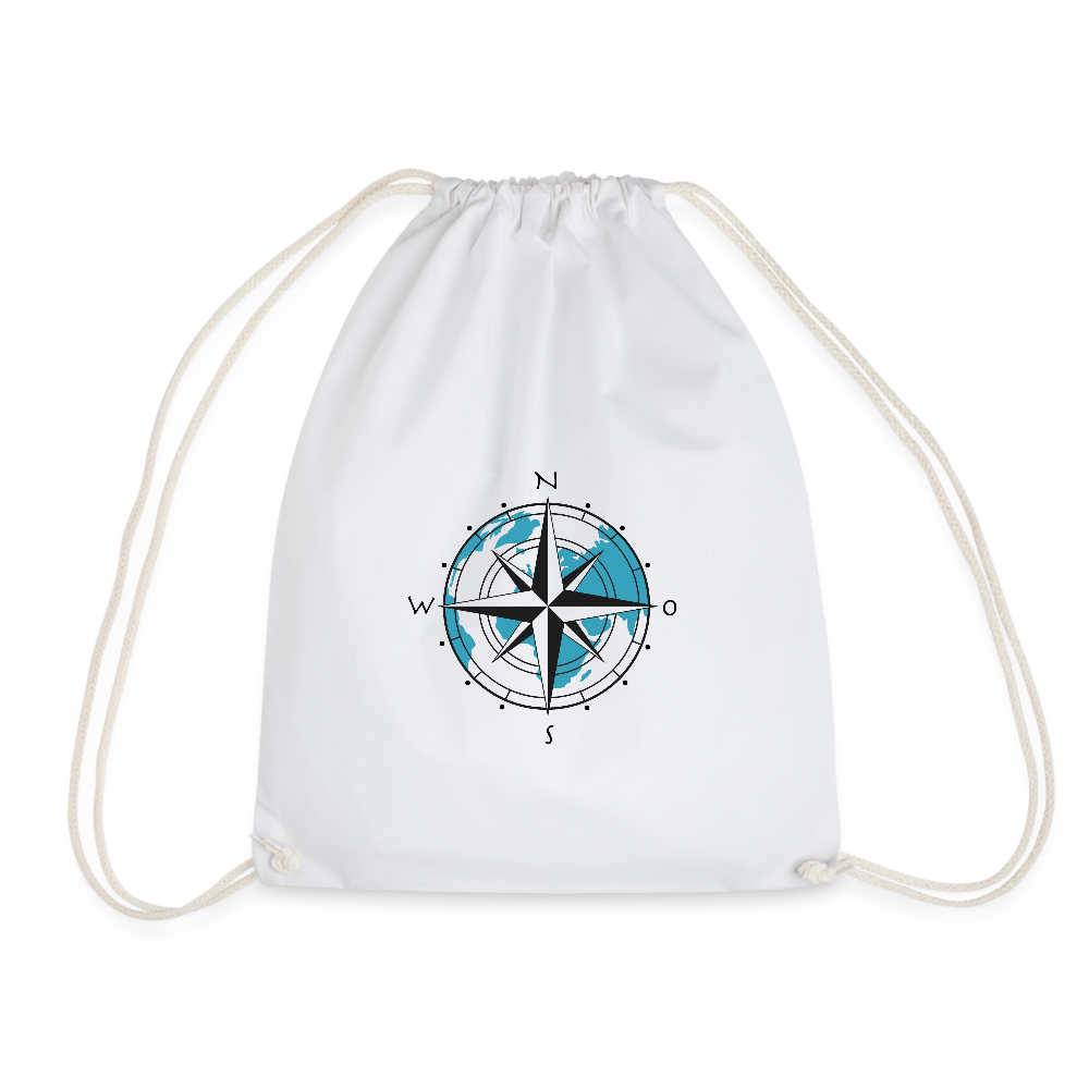 Turnbeutel - Kompass - Weiß