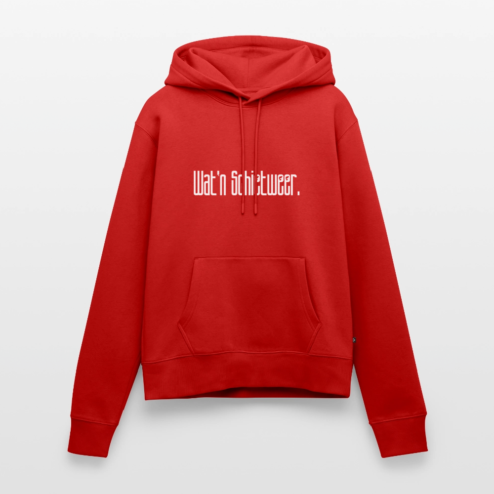 Damen Premium Hoodie - wat'n Schietweer (weiss) - Rot