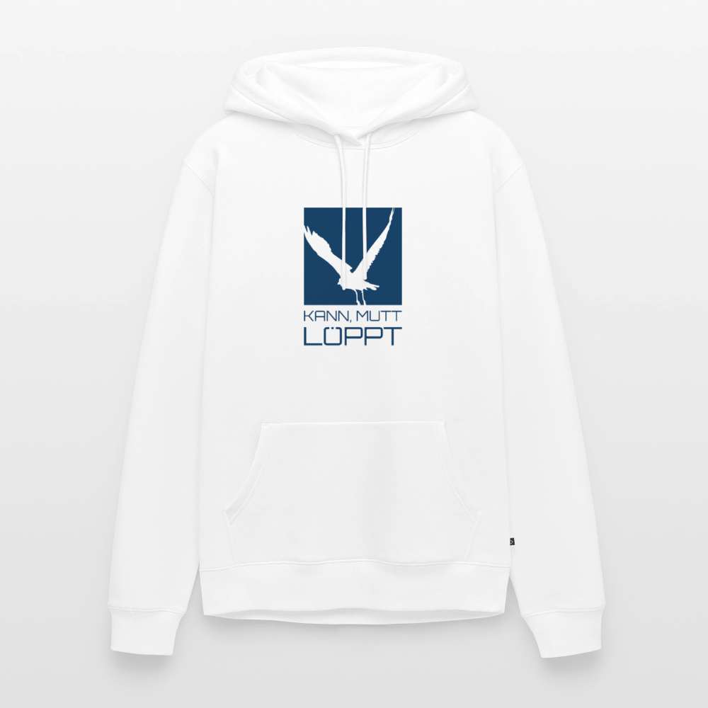 Herren Premium Hoodie - kann, mutt, löppt - Weiß