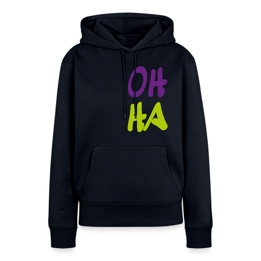 Damen Premium Hoodie - Oh ha - Navy