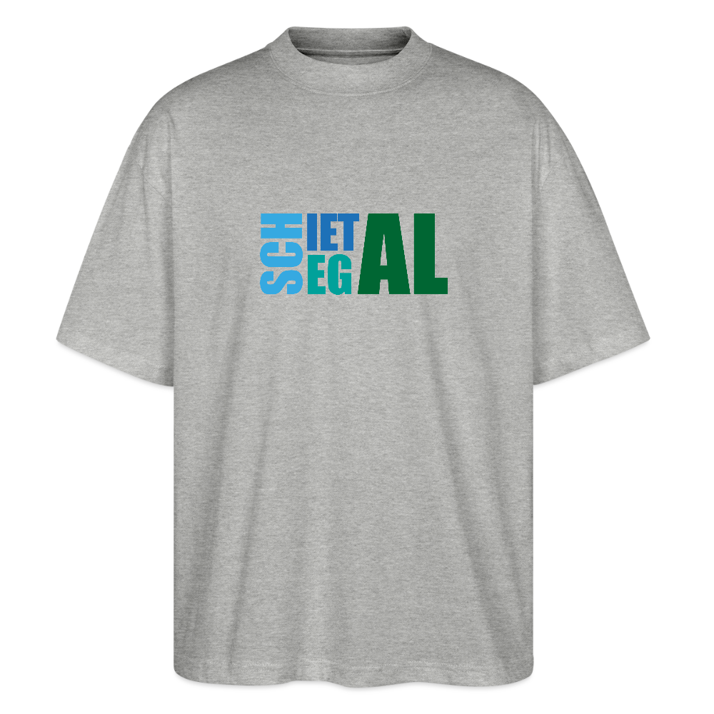 Unisex Oversize Bio-T-Shirt -Schietegal - Grau meliert