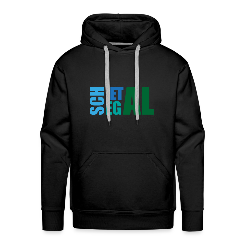 Männer Premium Hoodie - Schietegal - Schwarz