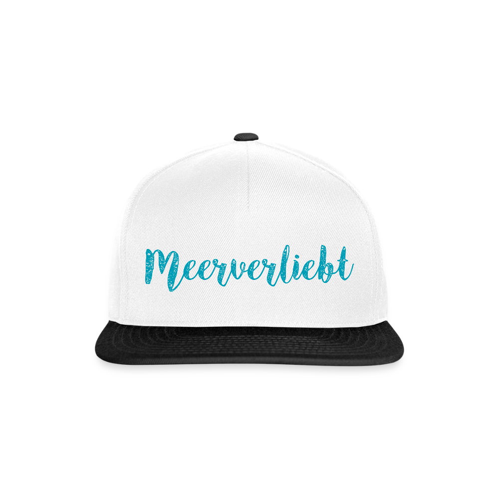 Snapback Cap - Meerverliebt - Weiß/Schwarz