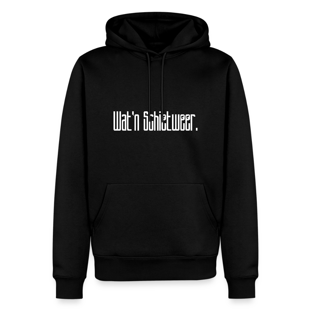 Herren Premium Hoodie - wat'n Schietweer (weiss) - Schwarz
