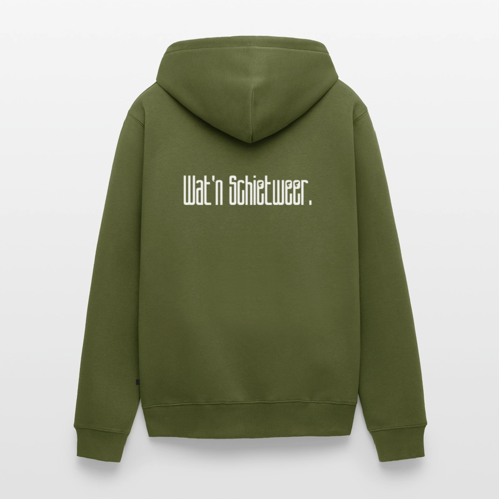 Herren Premium Kapuzenjacke - wat'n Schietweer (weiss) - Khaki