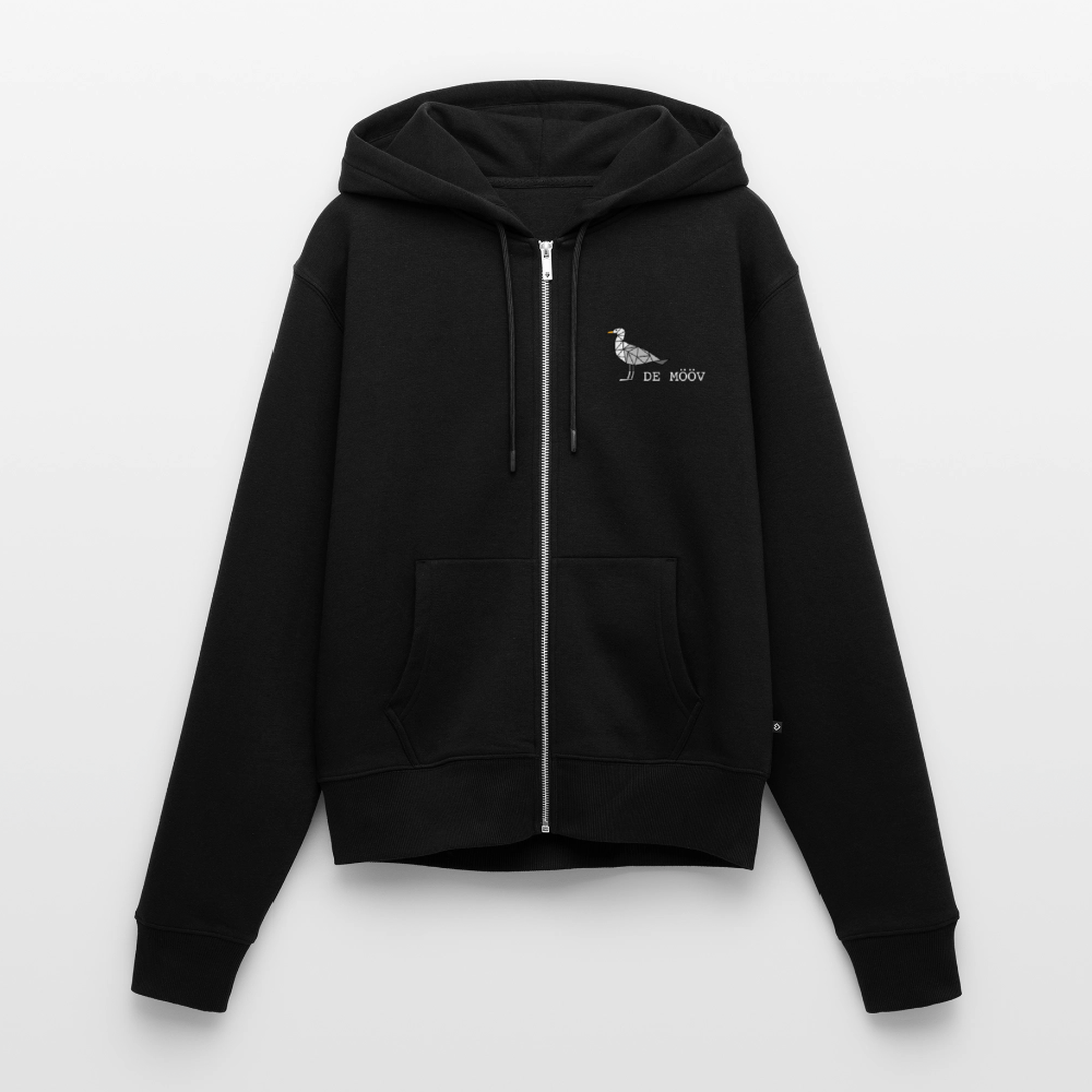 Frauen Premium Kapuzenjacke - de Mööv (weiss) - Schwarz