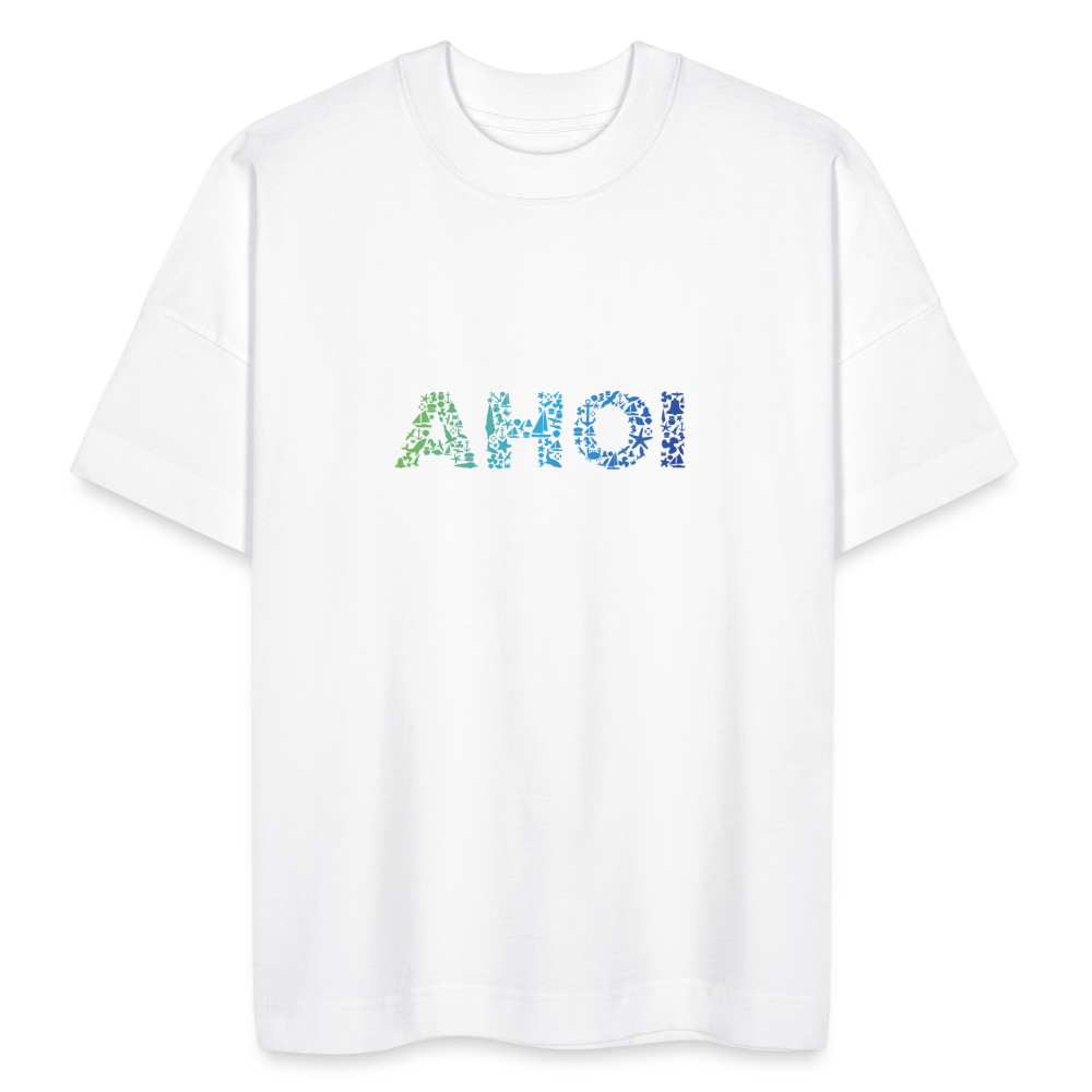 Unisex Oversize Bio-T-Shirt - Ahoi doodles - Weiß