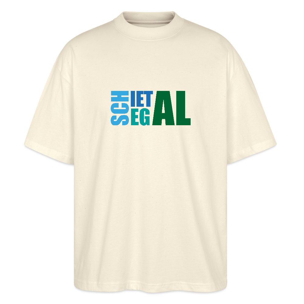 Unisex Oversize Bio-T-Shirt -Schietegal - Weißgrau