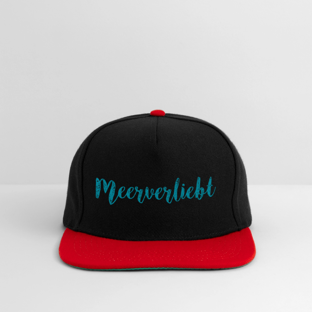 Snapback Cap - Meerverliebt - Schwarz/Rot