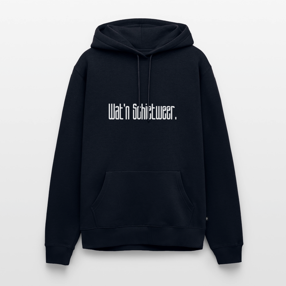 Herren Premium Hoodie - wat'n Schietweer (weiss) - Navy