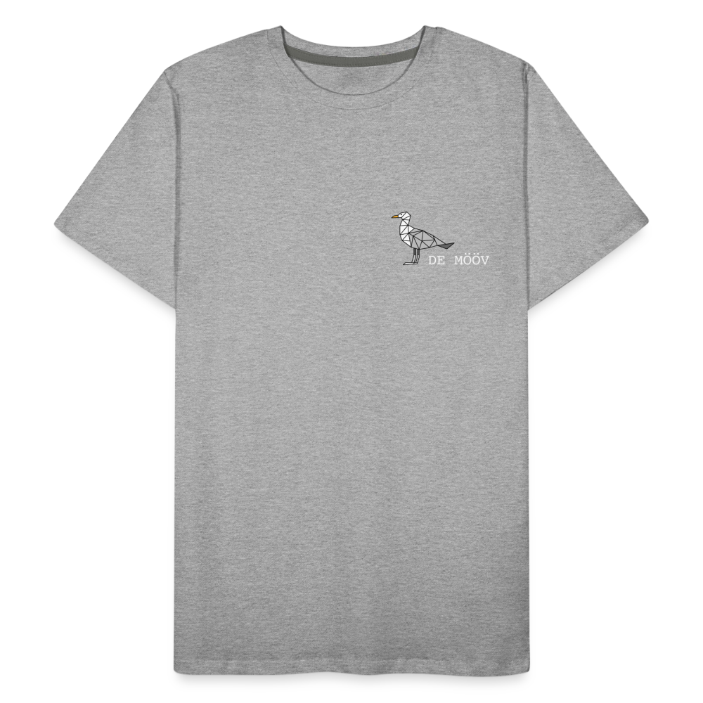 Männer Premium Bio T-Shirt - de mövv (weiss) - Grau meliert