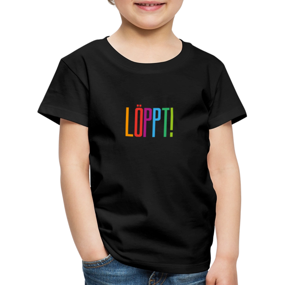 Kinder Premium T-Shirt - Löppt! - Schwarz