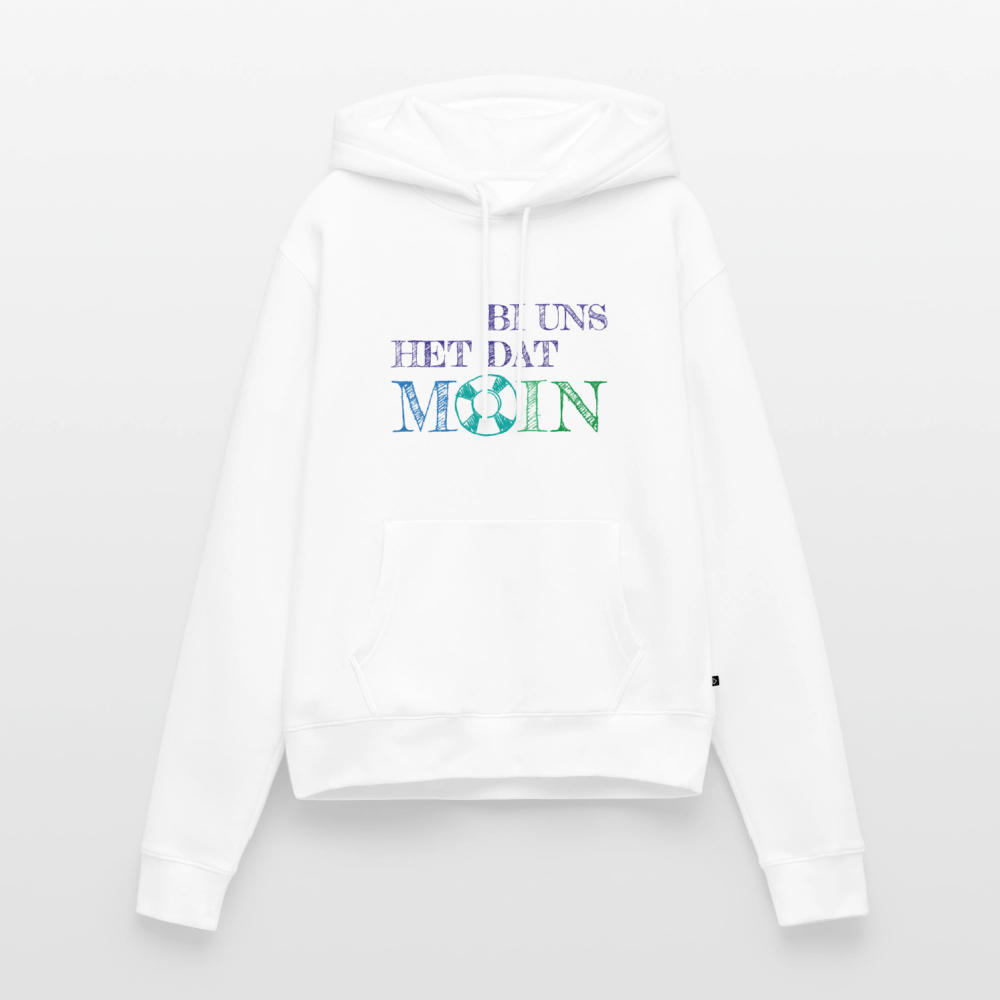 Damen Premium Hoodie - Bi uns het dat Moin - Weiß