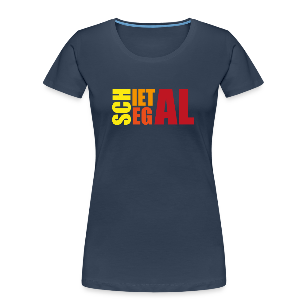 Frauen Premium Bio T-Shirt - Schietegal - Navy