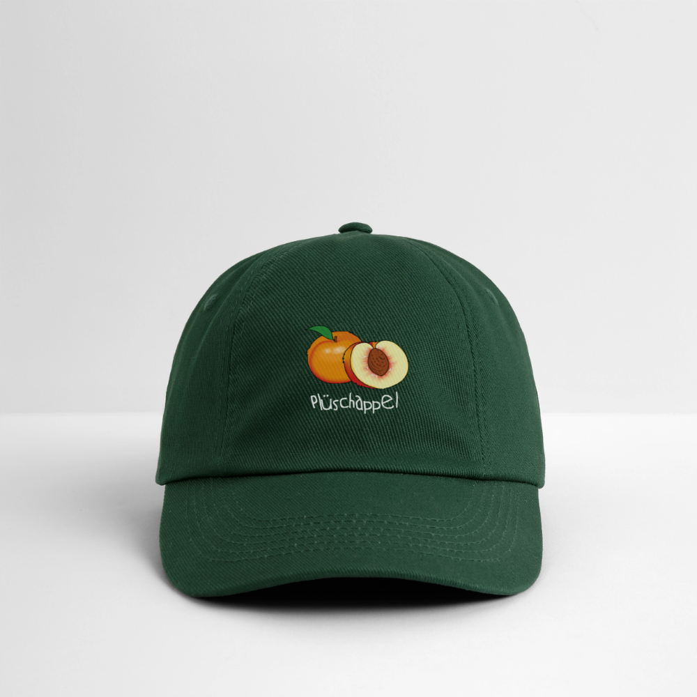 Baseballkappe - Plüschappel weiß - Flaschengrün