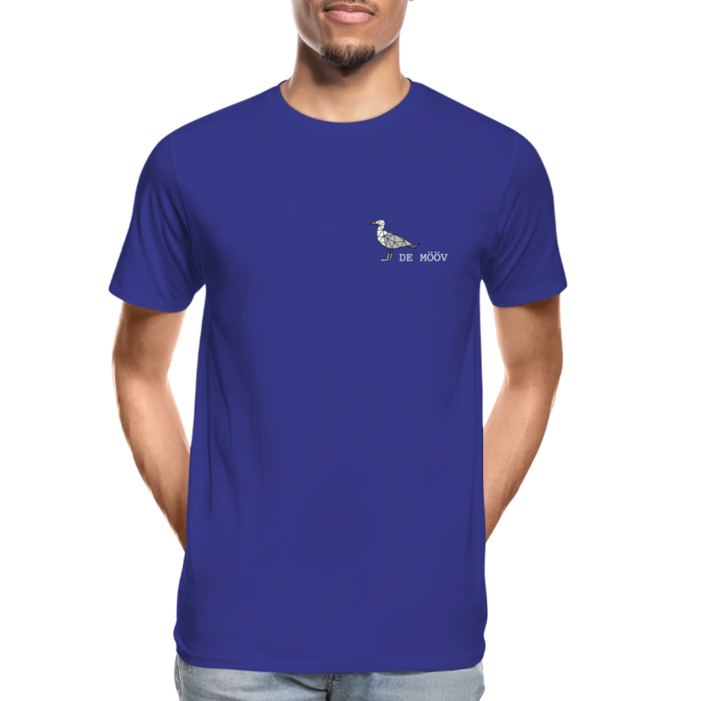 Männer Premium Bio T-Shirt - de mövv (weiss) - Königsblau