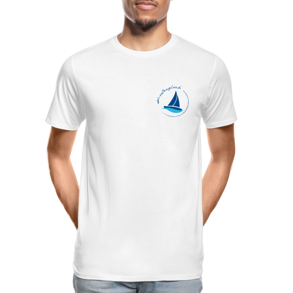 Männer Premium Bio T-Shirt - Küstenglück - Weiß