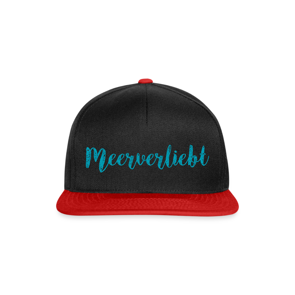 Snapback Cap - Meerverliebt - Schwarz/Rot