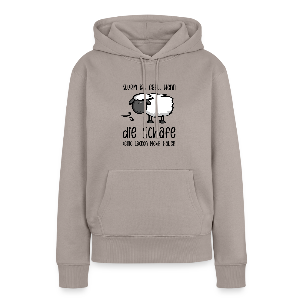 Damen Premium Hoodie - Schaf - Taupe