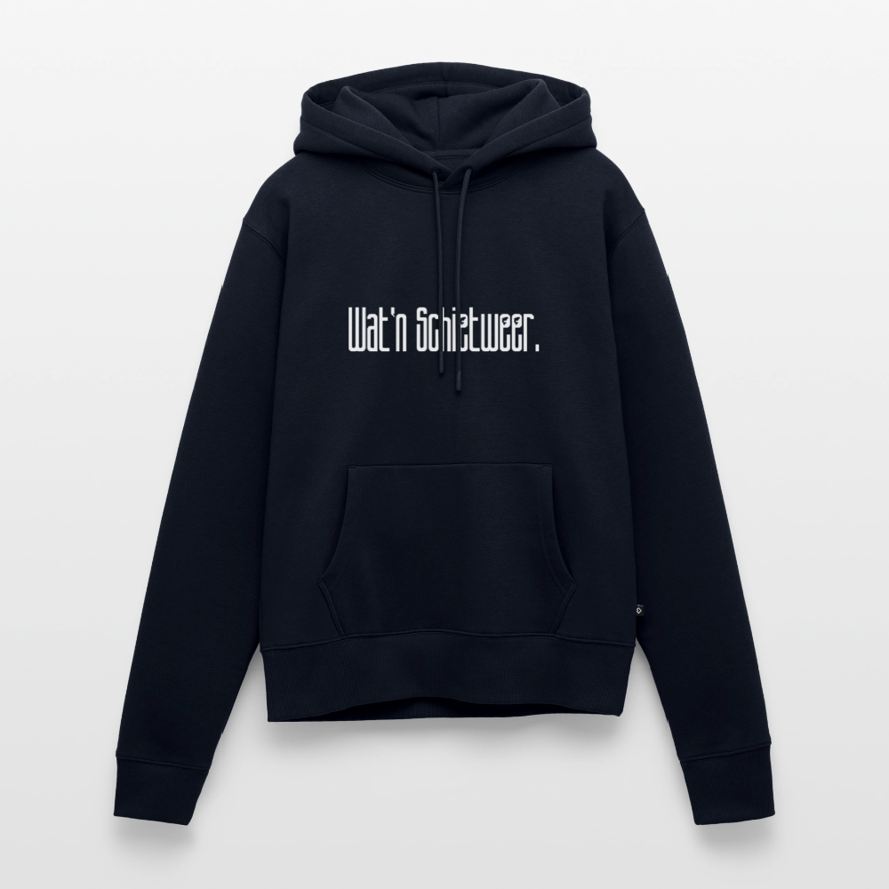 Damen Premium Hoodie - wat'n Schietweer (weiss) - Navy