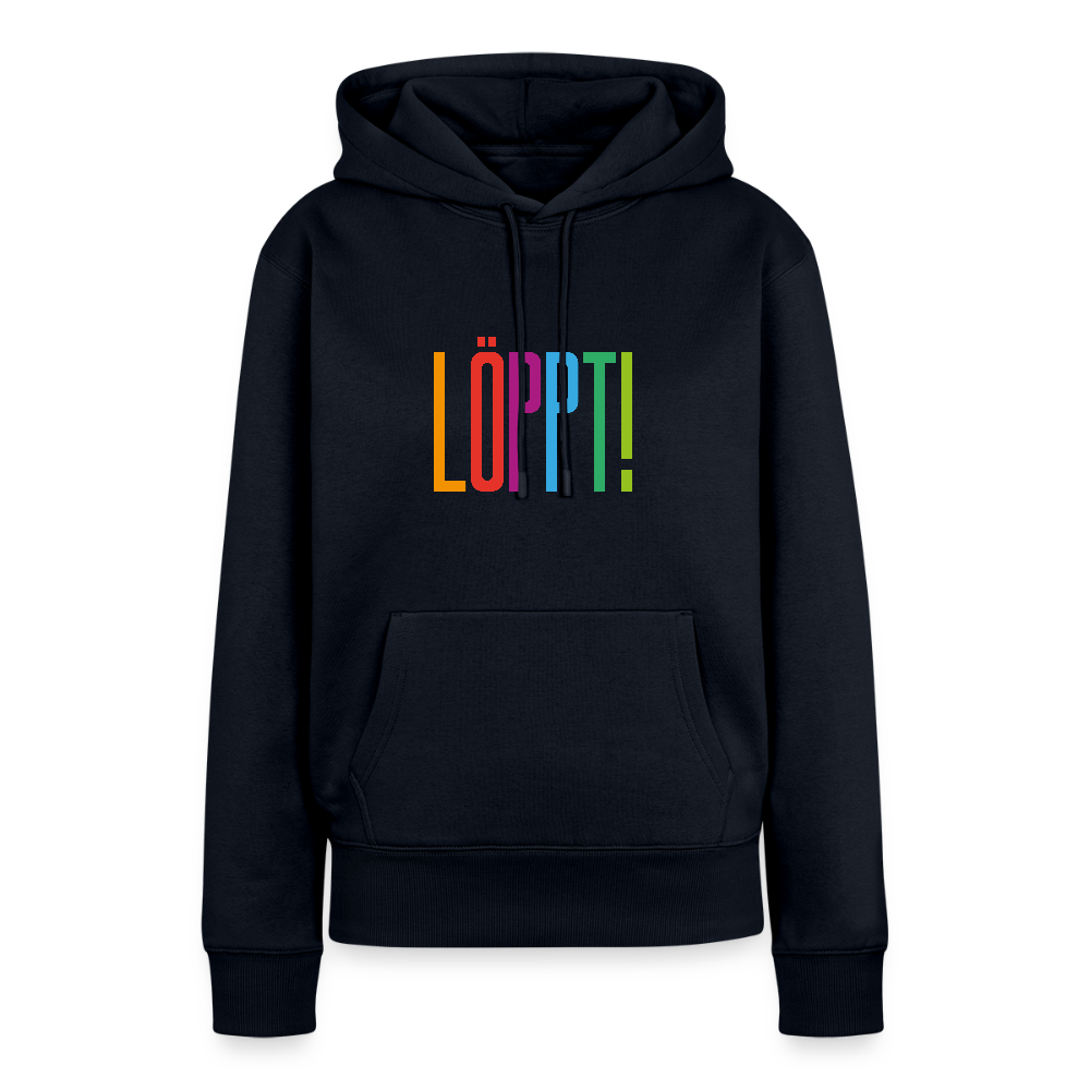Damen Premium Hoodie - Löppt! - Navy