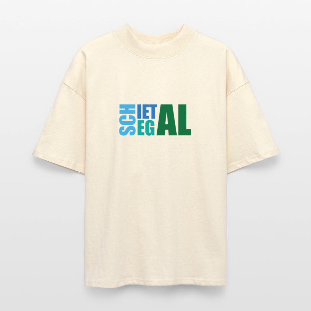 Unisex Oversize Bio-T-Shirt -Schietegal - Weißgrau