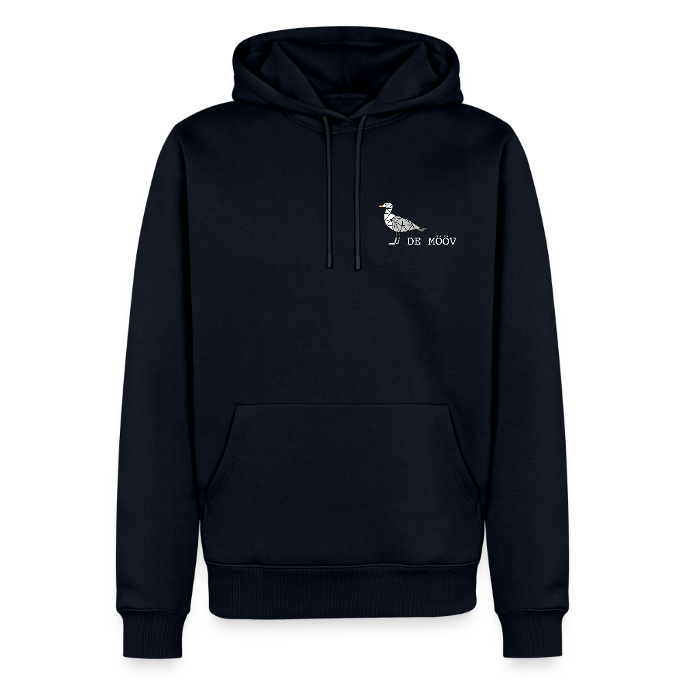 Herren Premium Hoodie - de Mööv (weiss) - Navy
