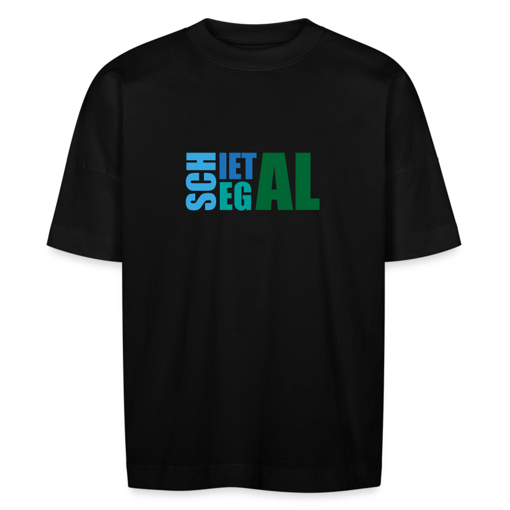 Unisex Oversize Bio-T-Shirt -Schietegal - Schwarz
