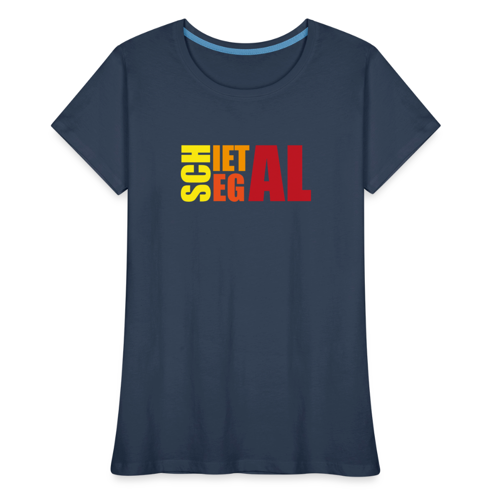 Frauen Premium Bio T-Shirt - Schietegal - Navy