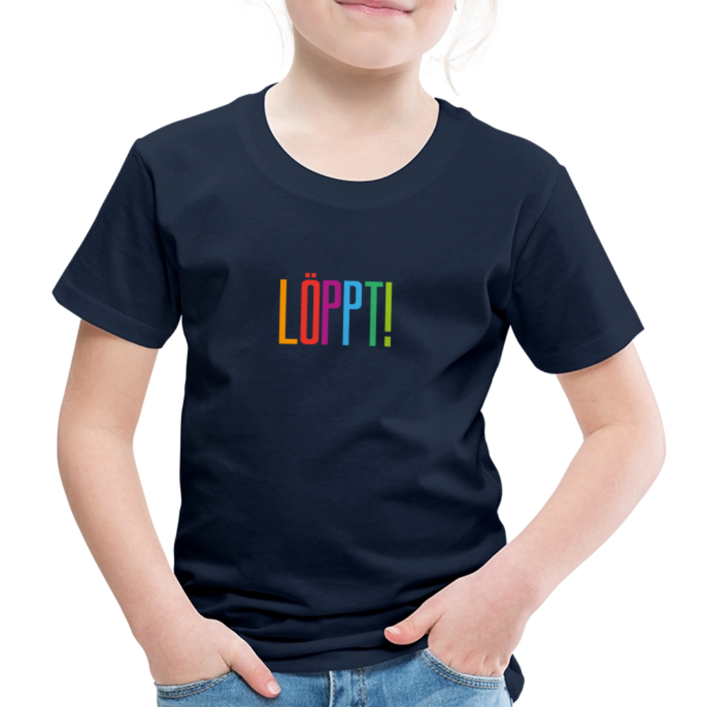 Kinder Premium T-Shirt - Löppt! - Navy
