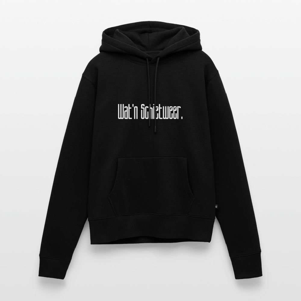 Damen Premium Hoodie - wat'n Schietweer (weiss) - Schwarz