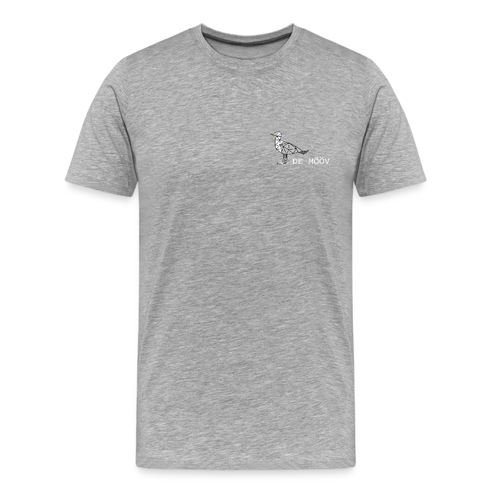 Männer Premium Bio T-Shirt - de mövv (weiss) - Grau meliert