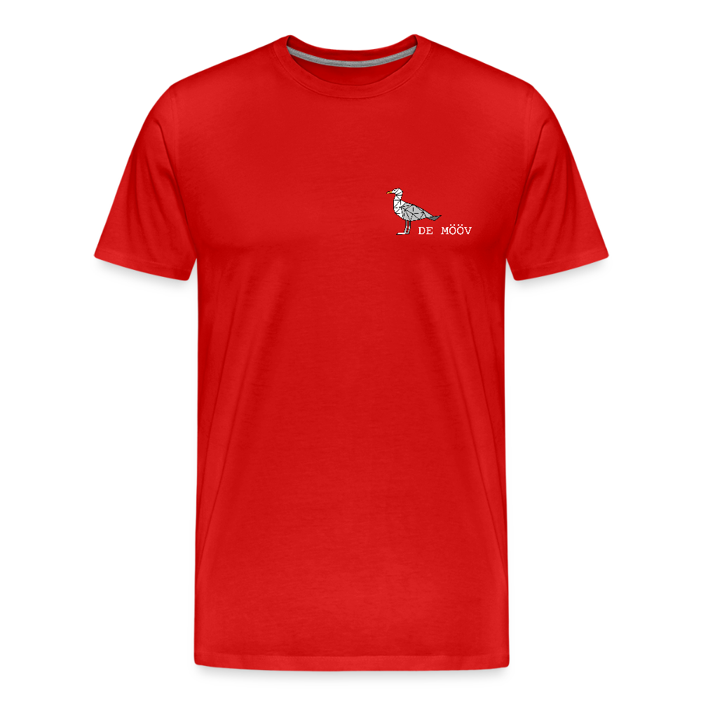 Männer Premium Bio T-Shirt - de mövv (weiss) - Rot
