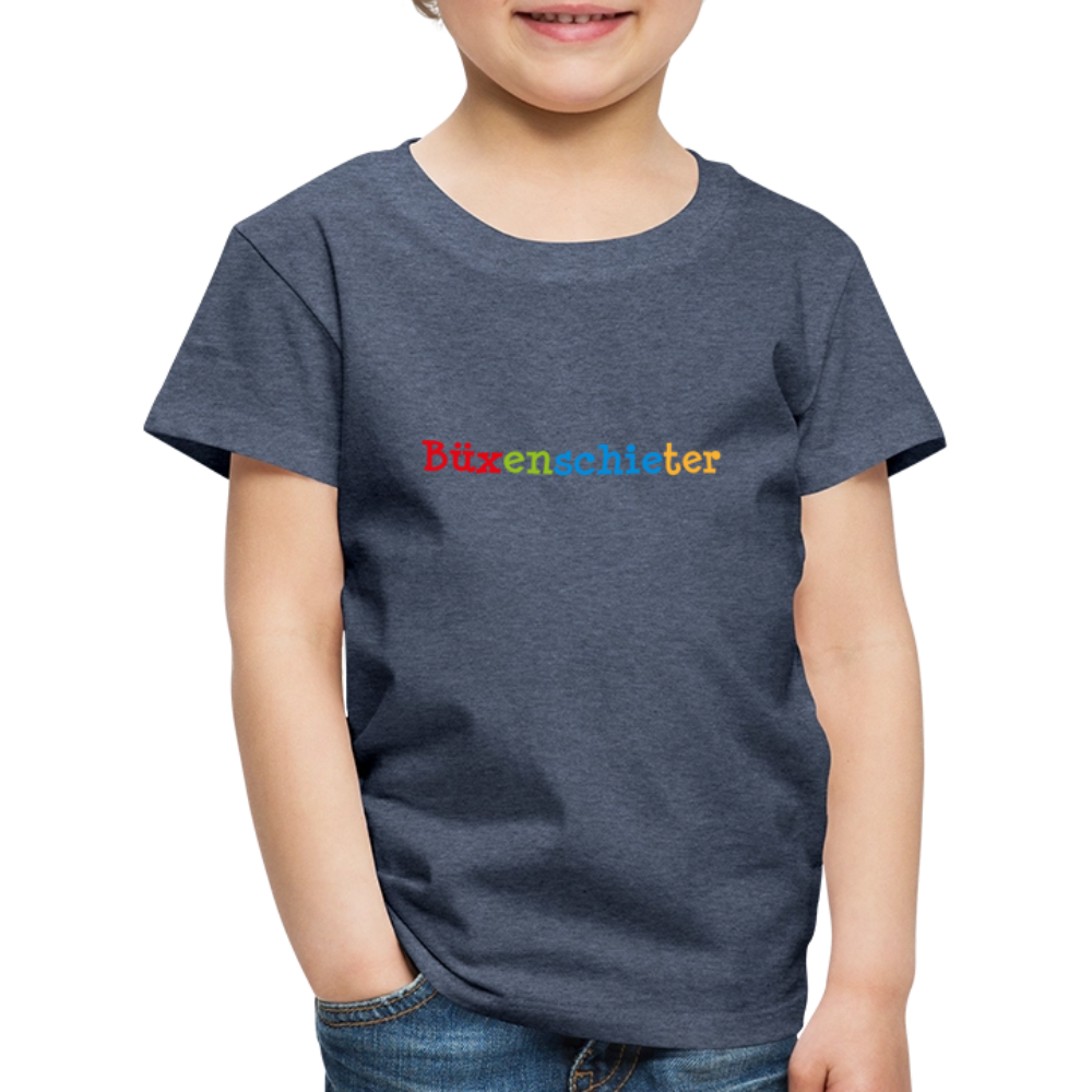Kinder Premium T-Shirt - Büxenschieter - Blau meliert