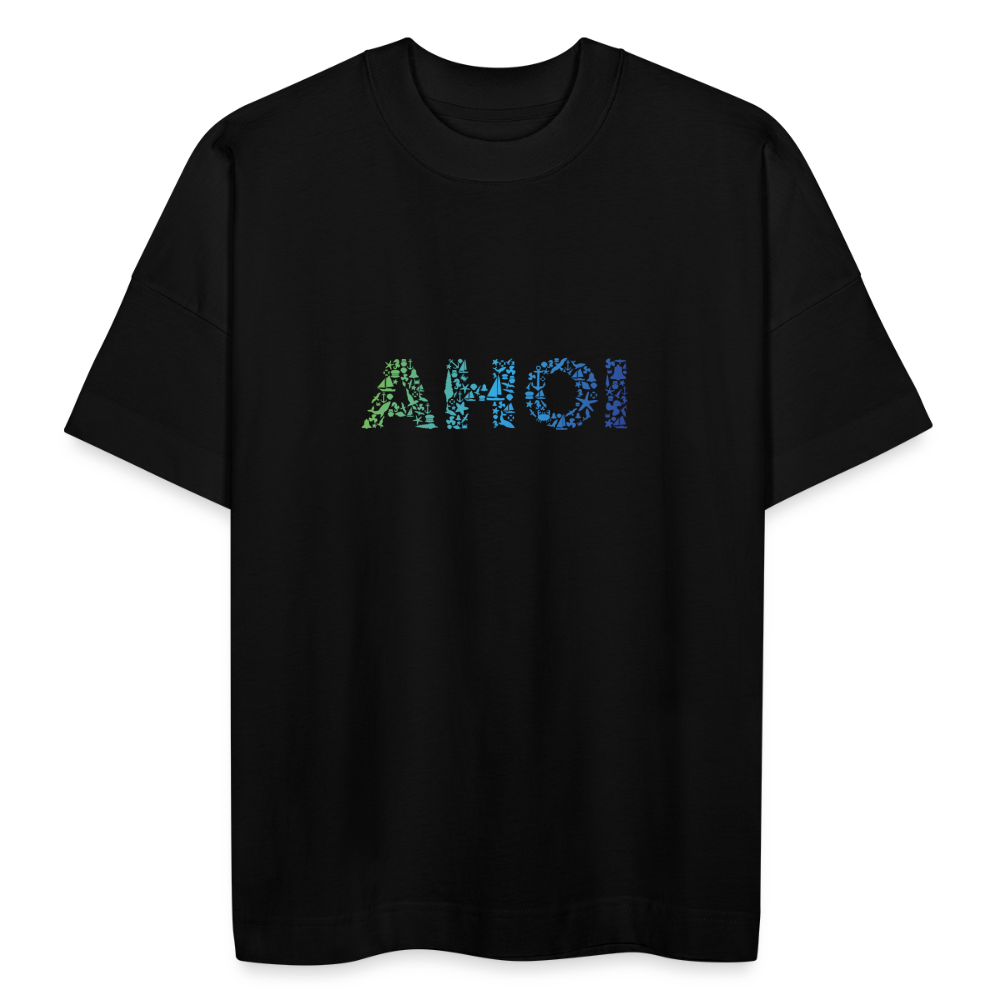 Unisex Oversize Bio-T-Shirt - Ahoi doodles - Schwarz