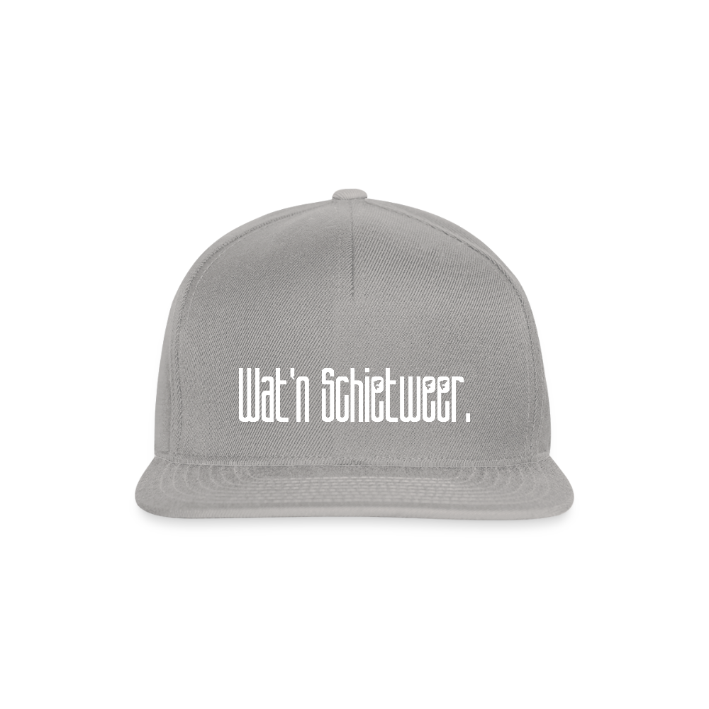Snapback Cap - wat'n Schietweer (weiss) - Graphit/Graphit