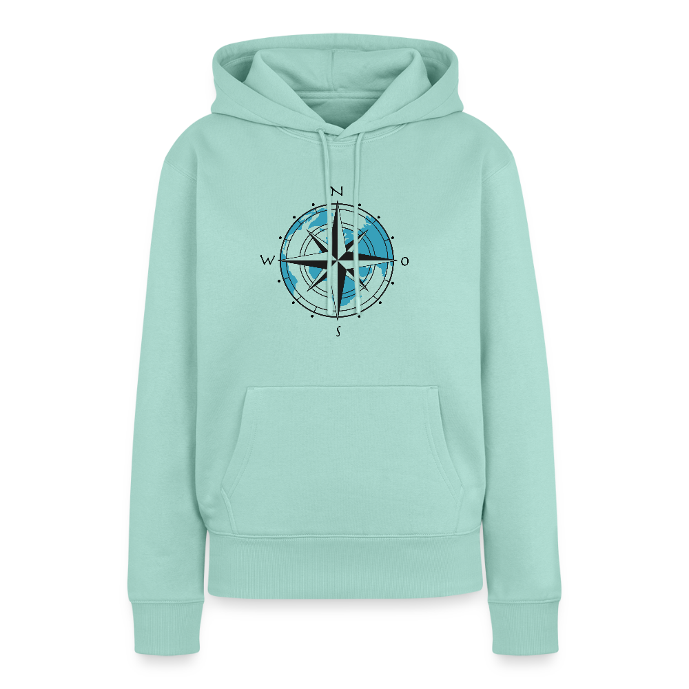Damen Premium Hoodie - Kompass - Mint