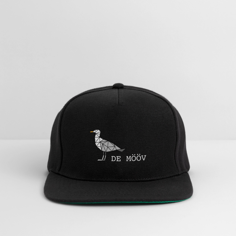 Snapback Cap - de Mööv (weiss) - Schwarz/Schwarz