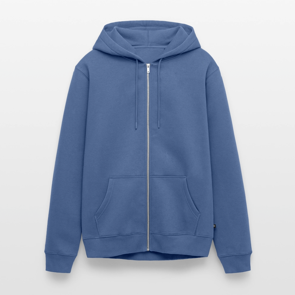 Herren Premium Kapuzenjacke - wat'n Schietweer (weiss) - Taubenblau