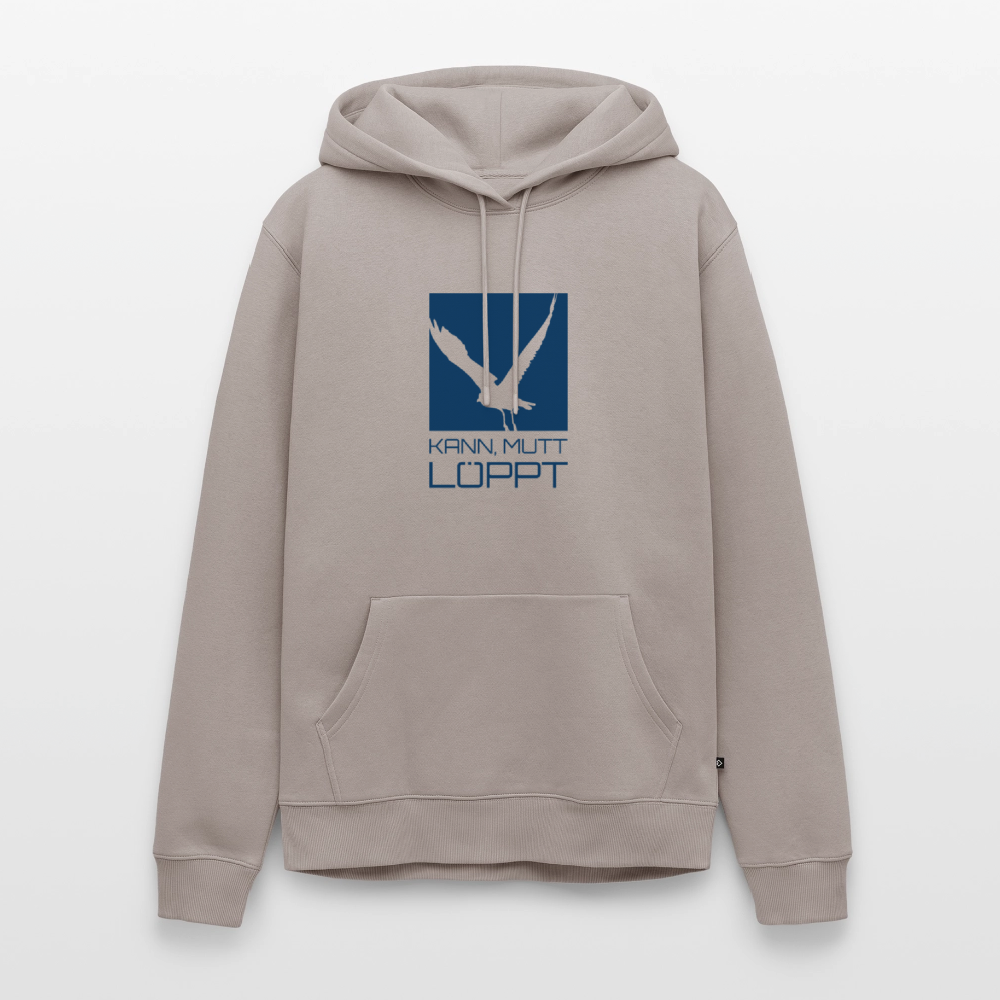 Herren Premium Hoodie - kann, mutt, löppt - Taupe