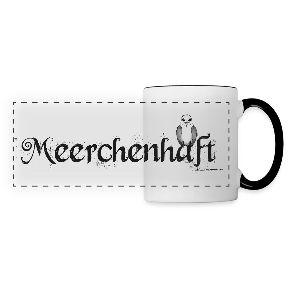 Merrchenhaft Panoramatasse mit nordischen Motiv - Weiß/Schwarz