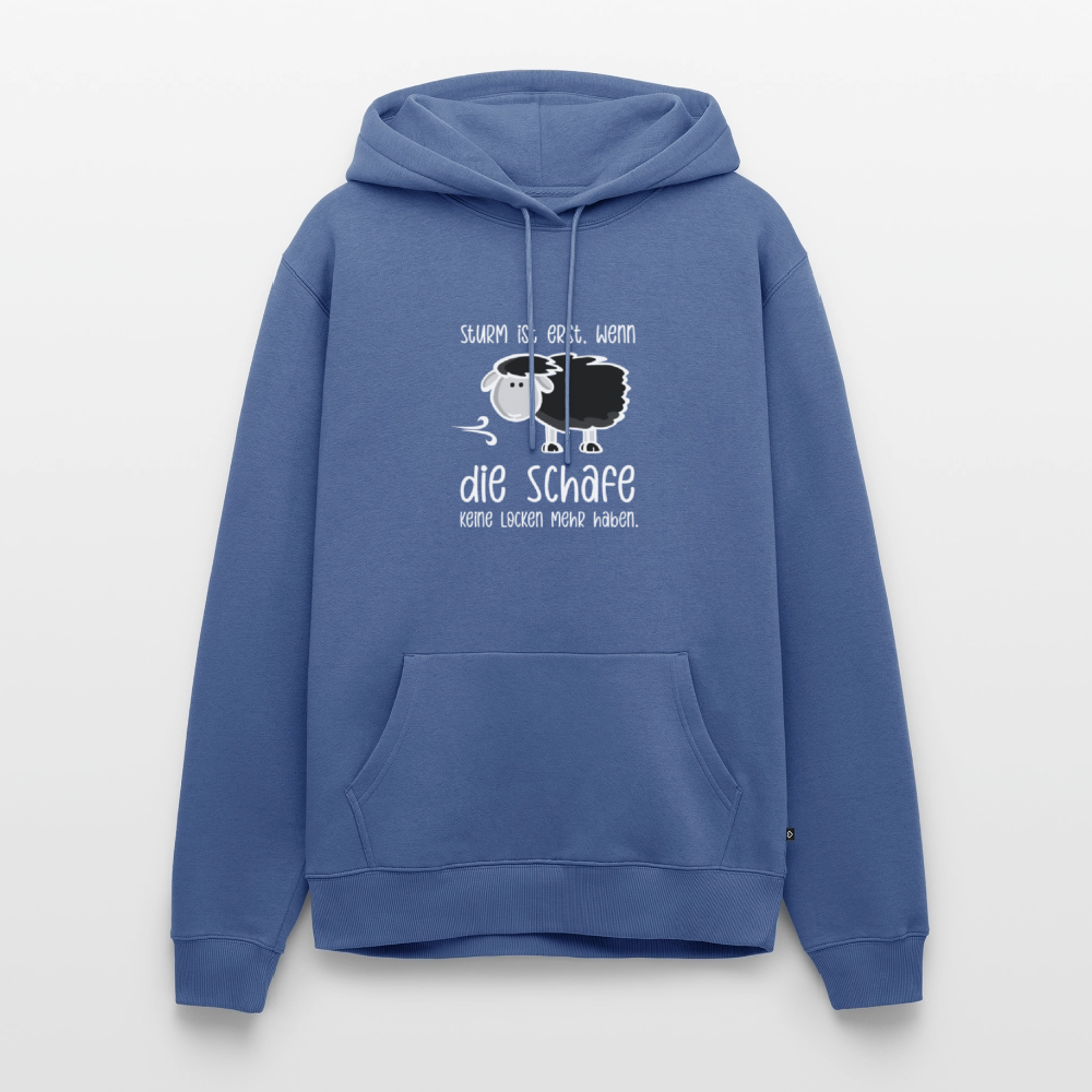 Herren Premium Hoodie - Schaf (weiss) - Taubenblau