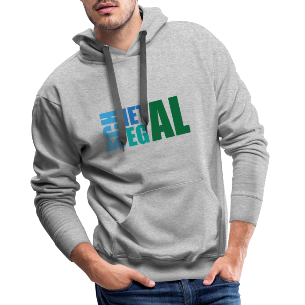 Männer Premium Hoodie - Schietegal - Grau meliert