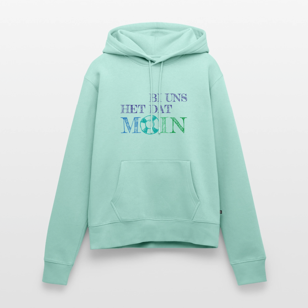 Damen Premium Hoodie - Bi uns het dat Moin - Mint