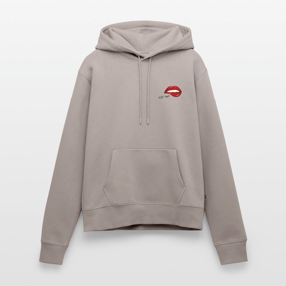 Damen Premium Hoodie - Sööt Lippen - Taupe