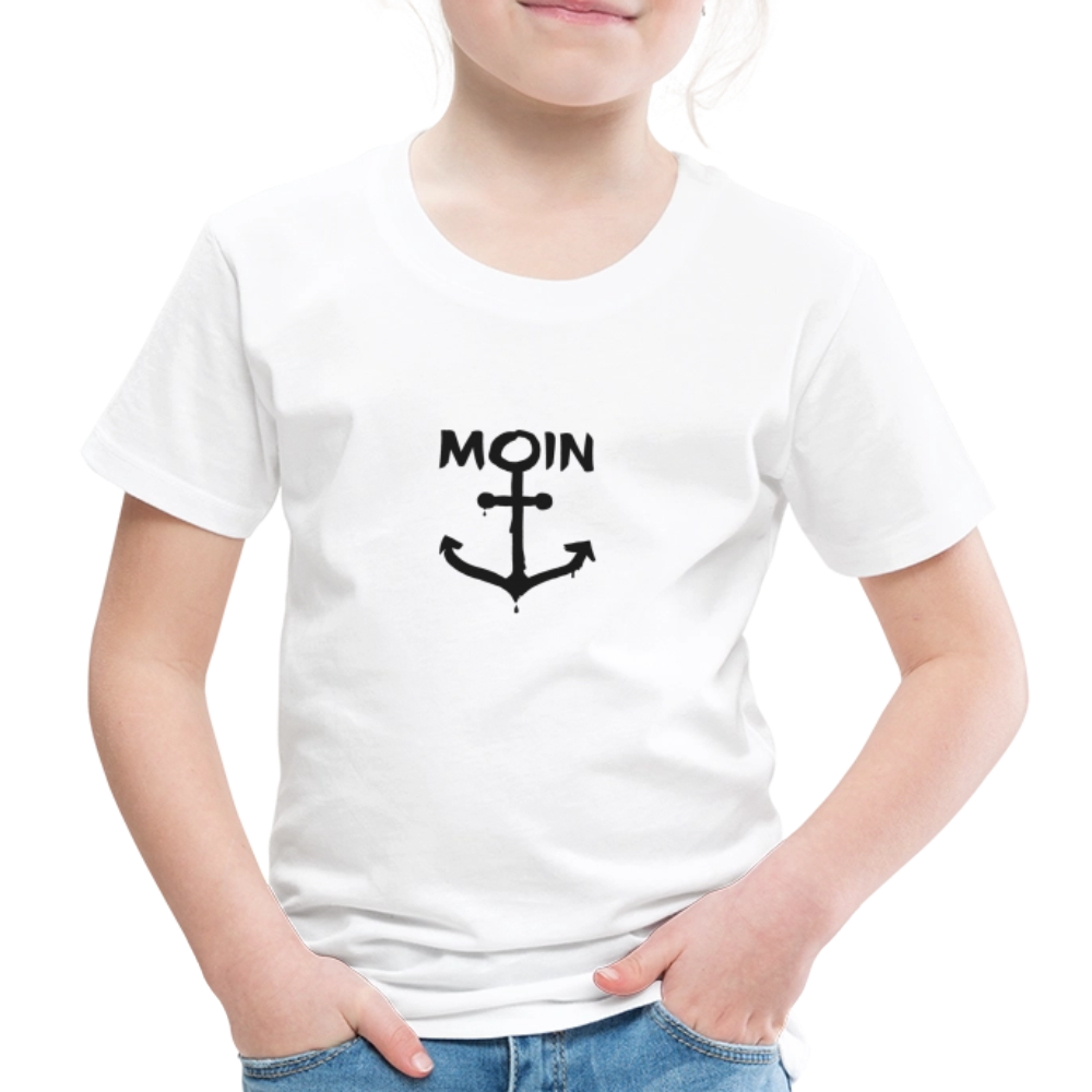 Kinder Premium T-Shirt - Moin Anker - Weiß